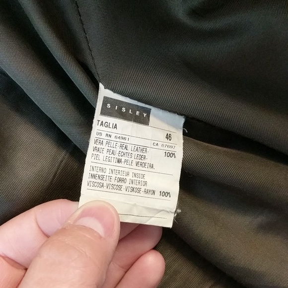 Sisley leather jacket - Picture 4 of 6